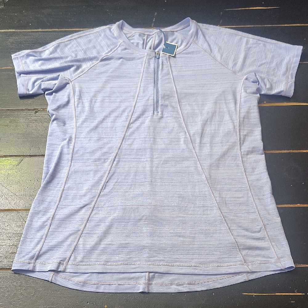 Athleta Sky Blue/Purple Performance 🚲 🚲 🚲 🚲 🚲 Bike Top